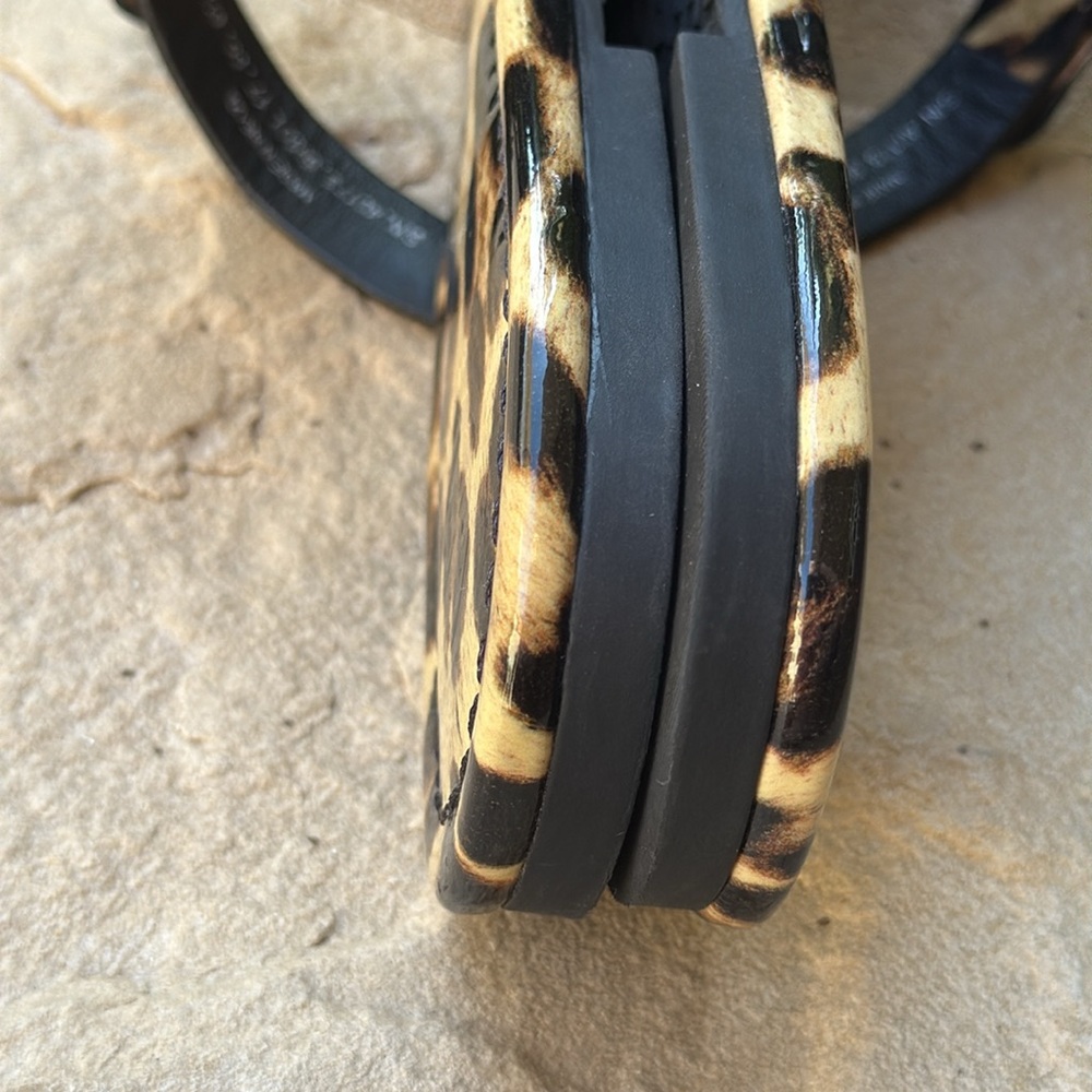 TORY BURCH Patent Leather Miller Sandals in Leopard - Picture 6 of 11